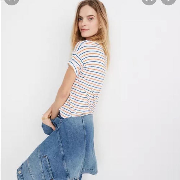 Madewell Whisper T-shirt in Brion Stripe - Picture 10 of 10
